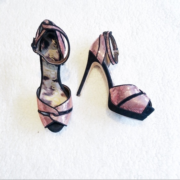 Sam Edelman Peep Toe Pump Shoes SZ6.5 - Picture 2 of 6